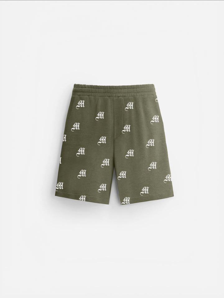 Loose Fit Initial Shorts - Terrarium