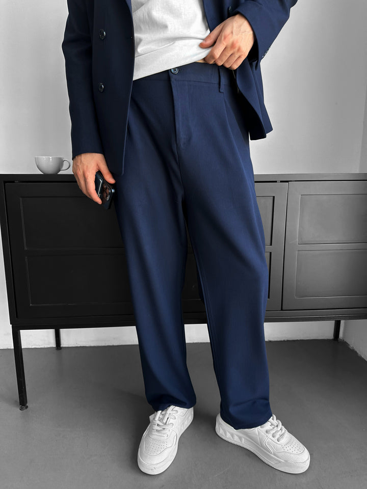 Oversize Tailored Suit - Navy Blue