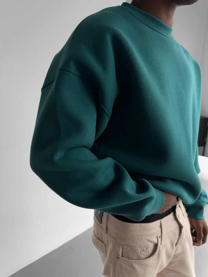 Oversize Basic Sweater - Sea Moss