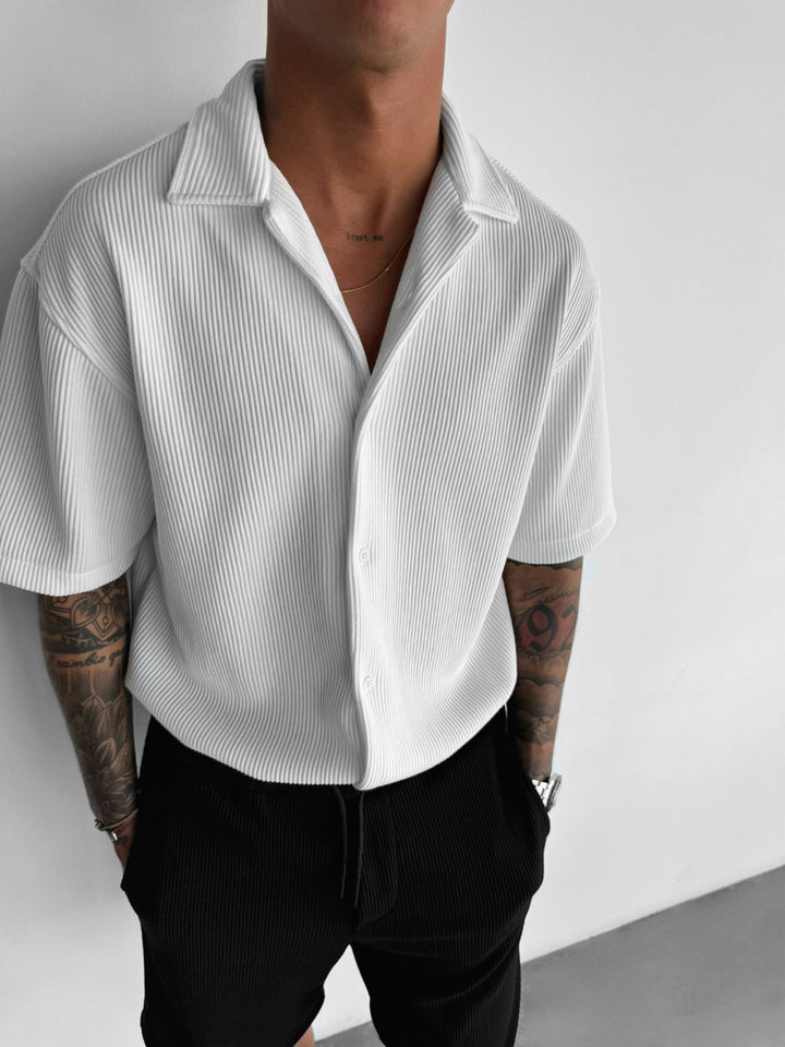 Oversize Cord Shirt - White