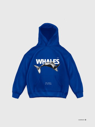 Oversize Whales Hoodie - Saks