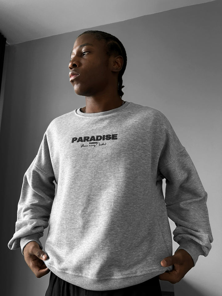 Oversize Paradise Sweater - Grey Melange