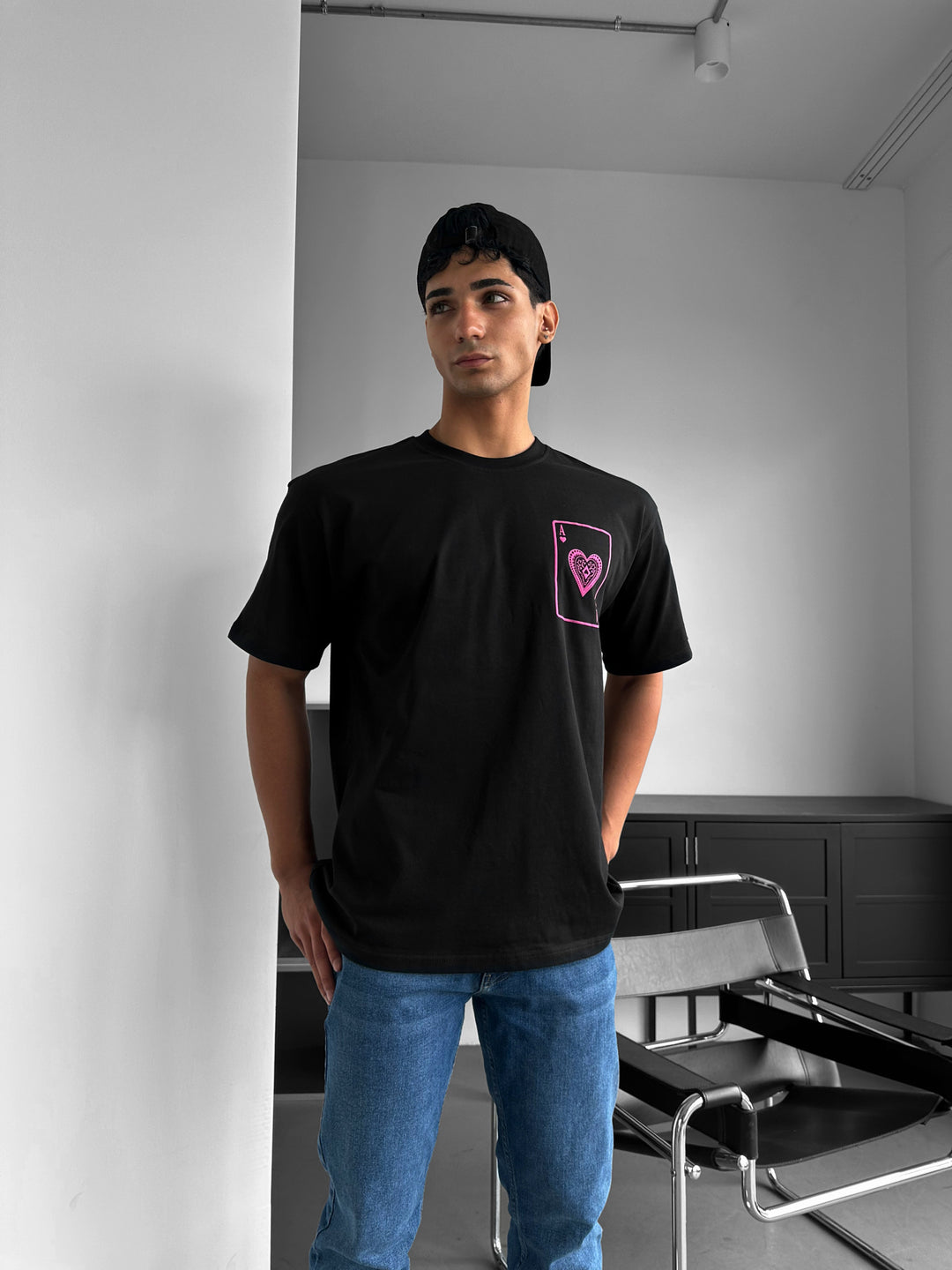 Oversize "EX" T-Shirt - Black and Lila