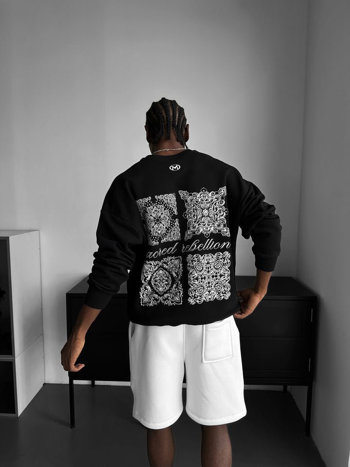 Oversize Sacred Rebellion Sweater - Black