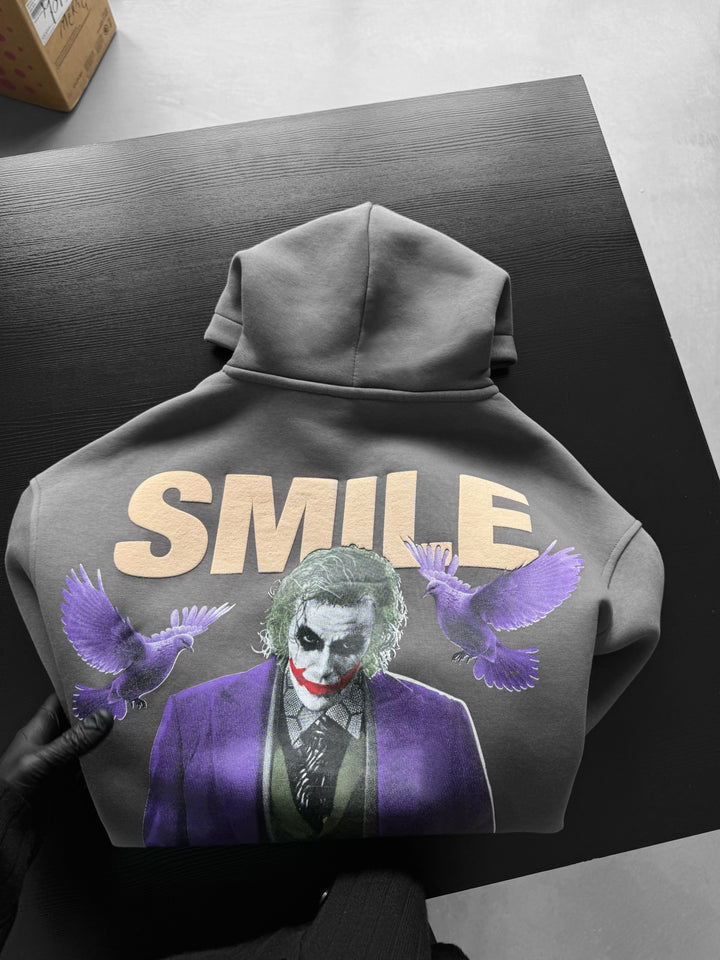 Oversize Smile Hoodie - Anthracite