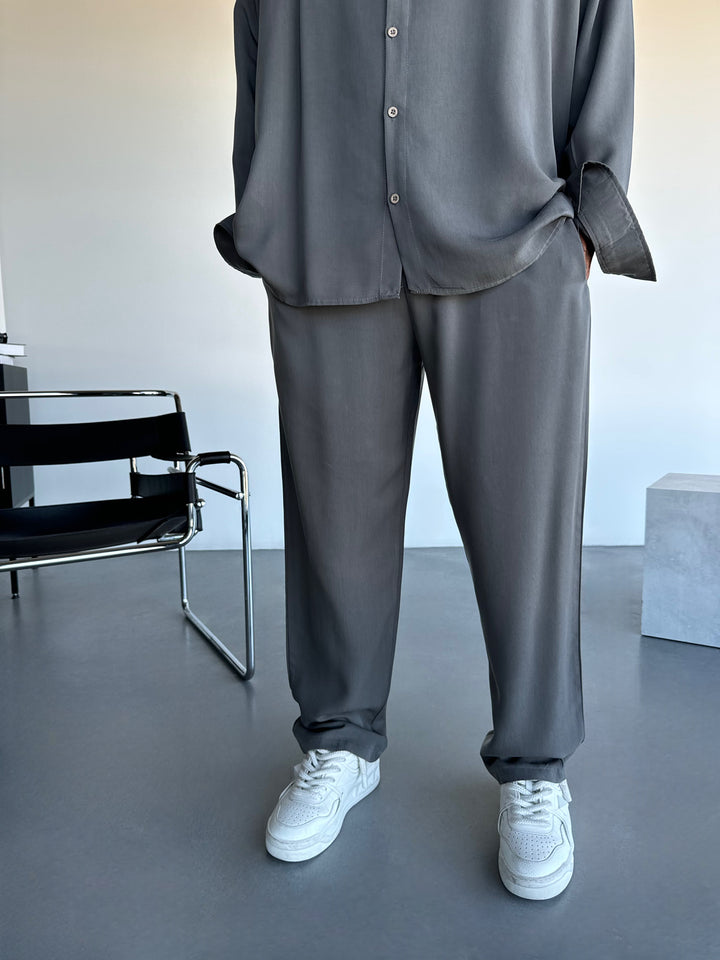 Baggy Tencel Trousers - Anthracite