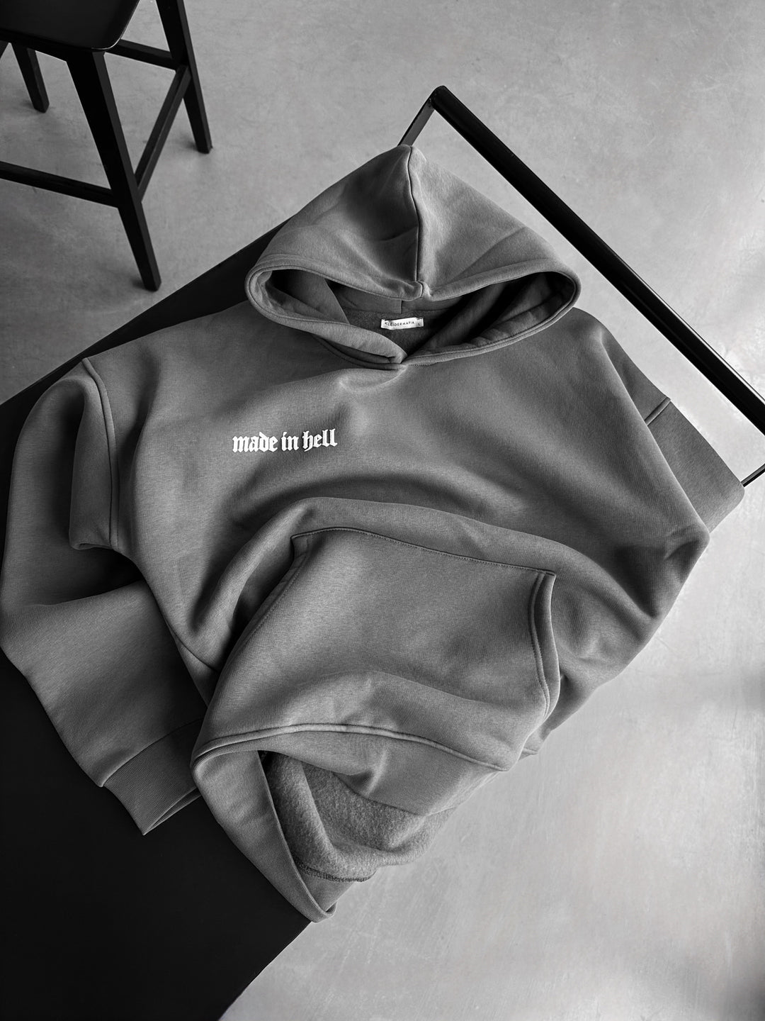 Oversize Made in Hell Hoodie - Anthracite