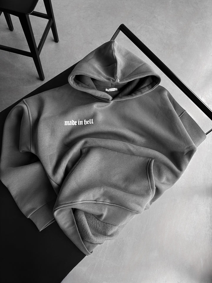 Oversize Made in Hell Hoodie - Anthracite