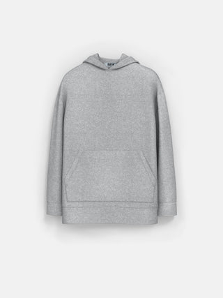Oversize Basic Hoodie  - Mottled Grey