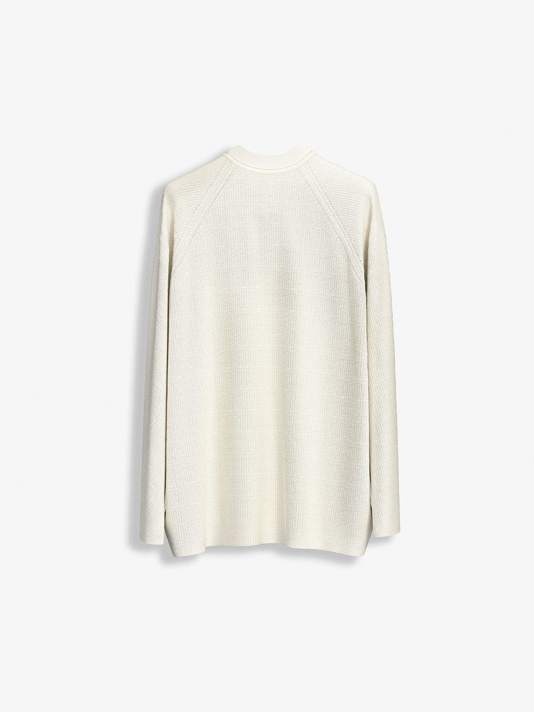 Slim Fit Knit Sweater - White