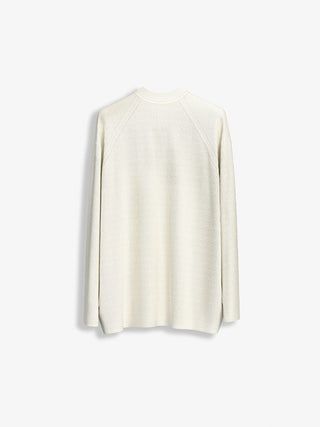 Slim Fit Knit Sweater - White