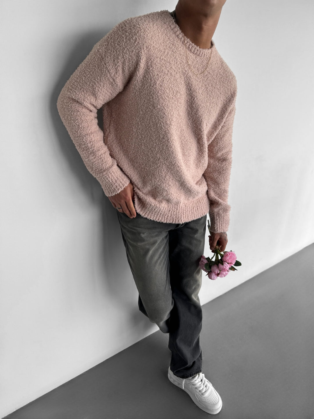 Oversize Plush Pullover - Rose Smoke