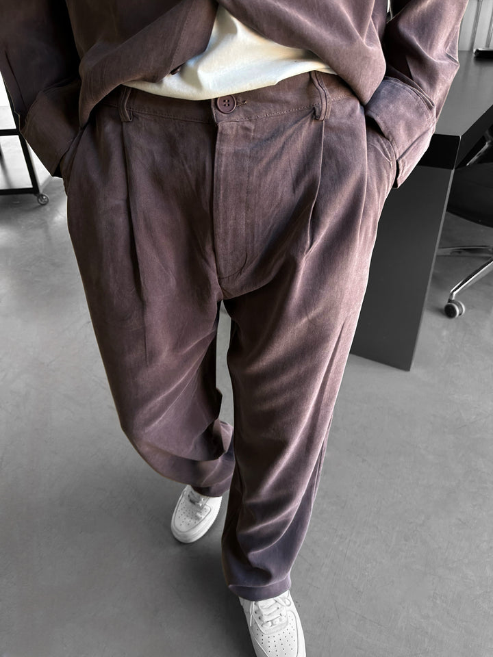 Baggy Tencel Trousers - Deauville Mauve