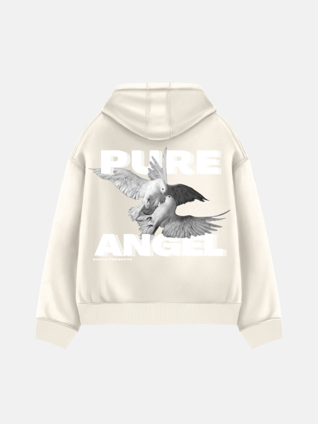 Oversize Pure Angel Hoodie - Beige
