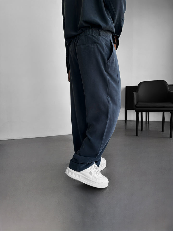 Baggy Tencel Trousers - Black