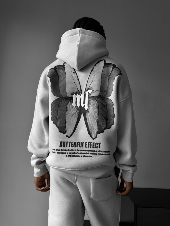 Oversize Butterfly Effect Hoodie - Grey