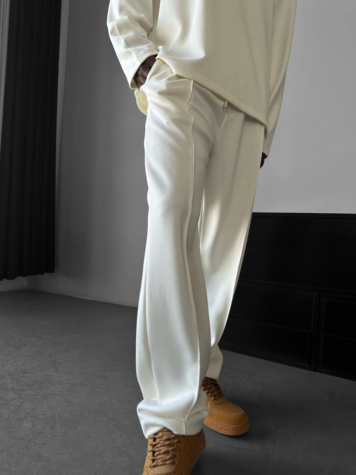 Modal Pleated Trousers -Ecru