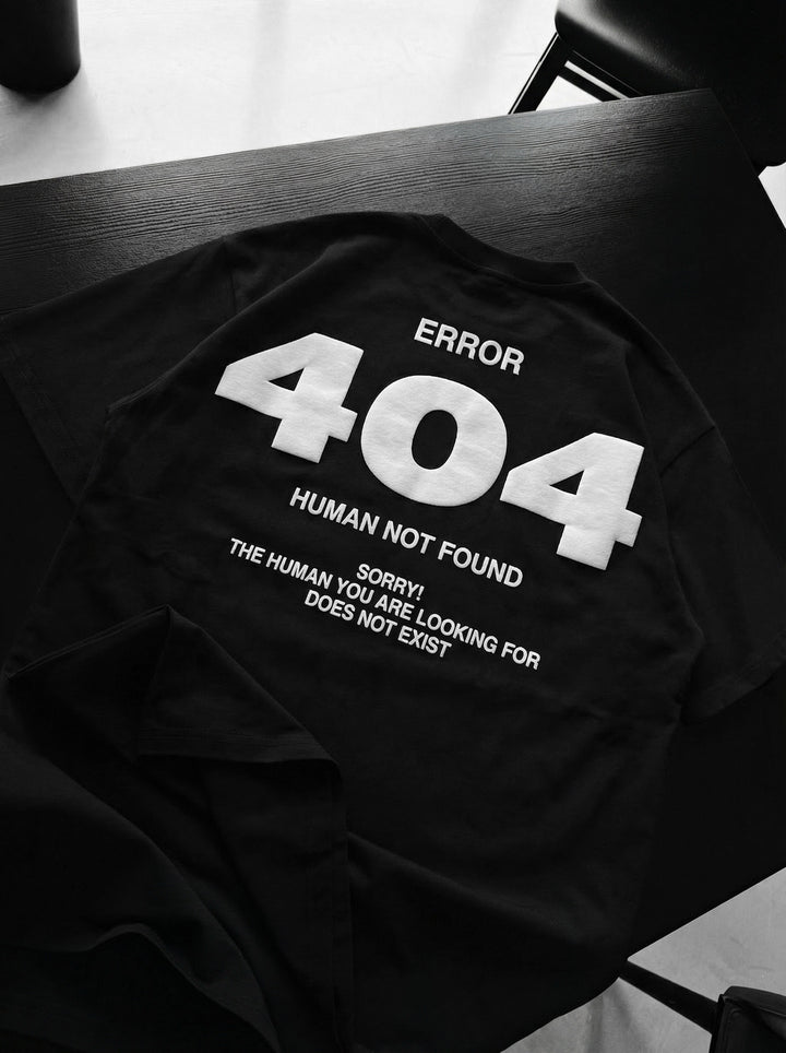 Oversize 404 T-shirt - Black and White