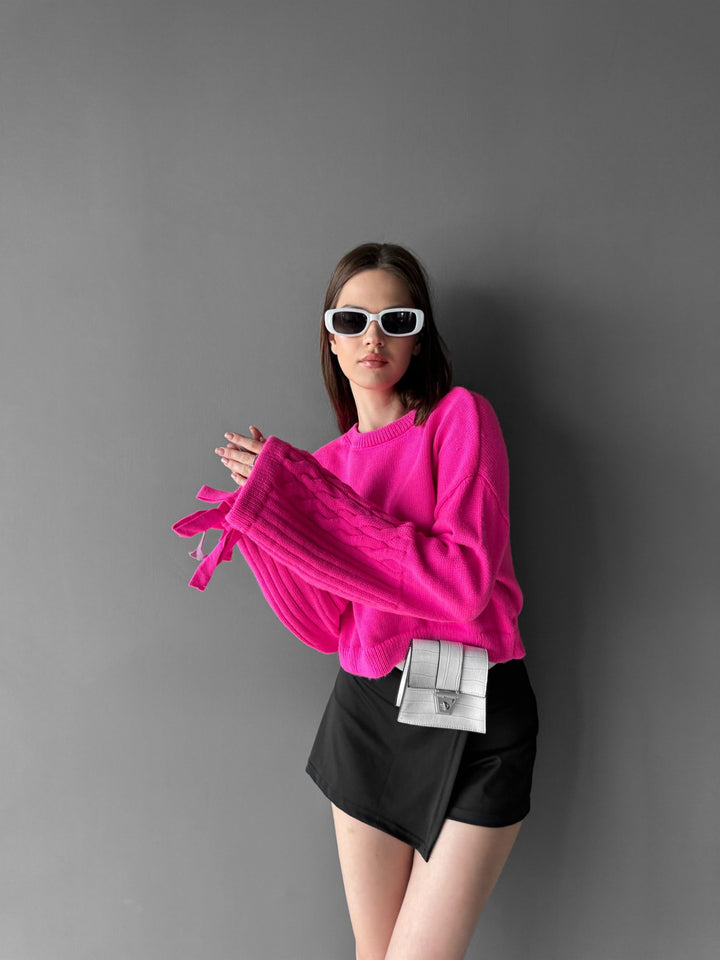 Tied Braid Pullover - Bubblegum