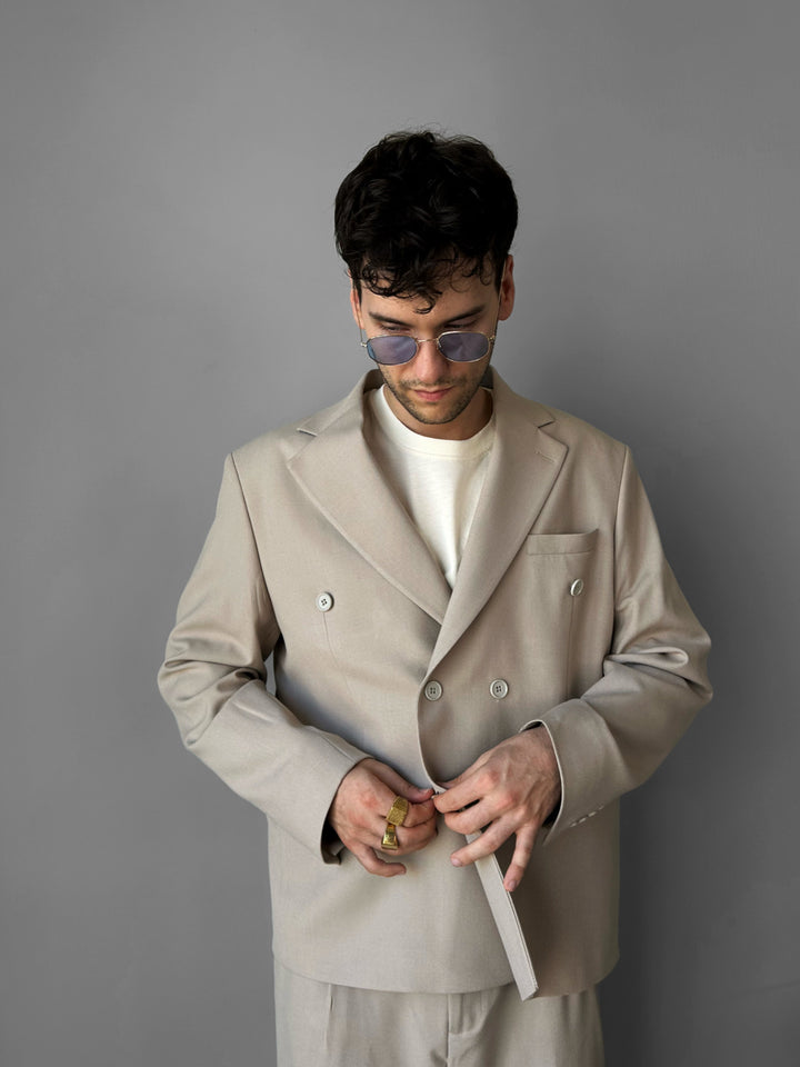 Oversize Tailored Suit - Beige