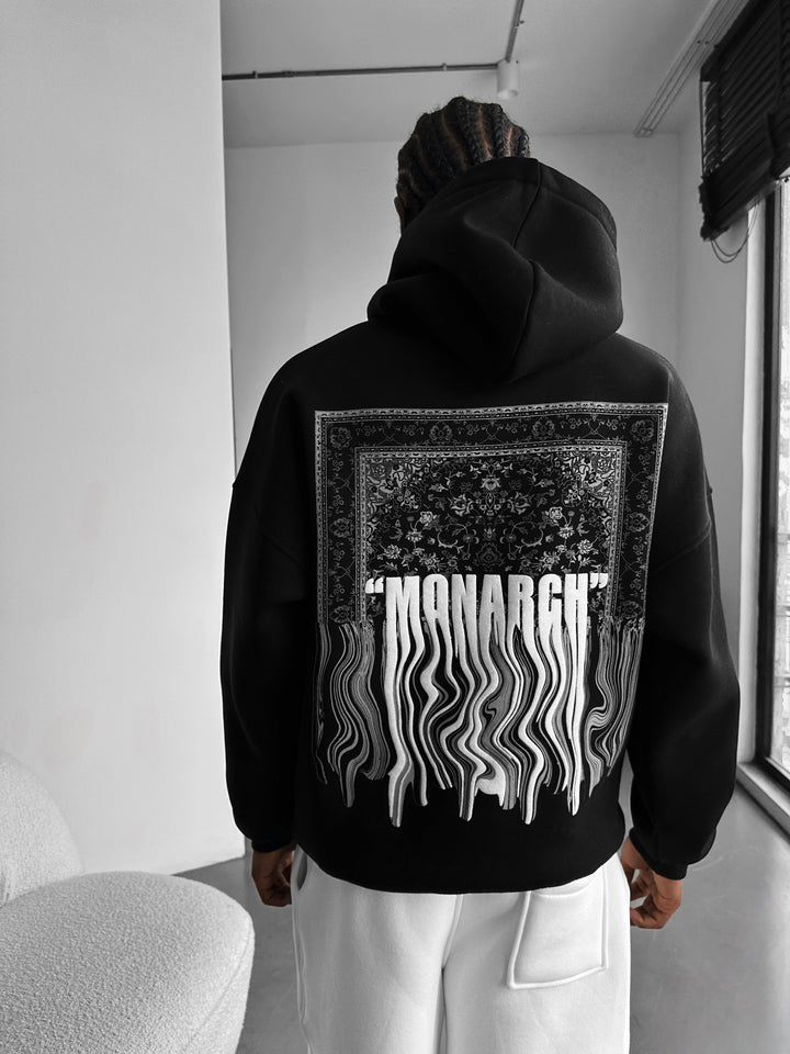 Oversize Monarch Hoodie - Black and White
