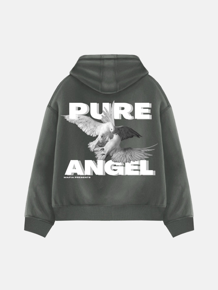 Oversize Pure Angel Hoodie - Anthracite