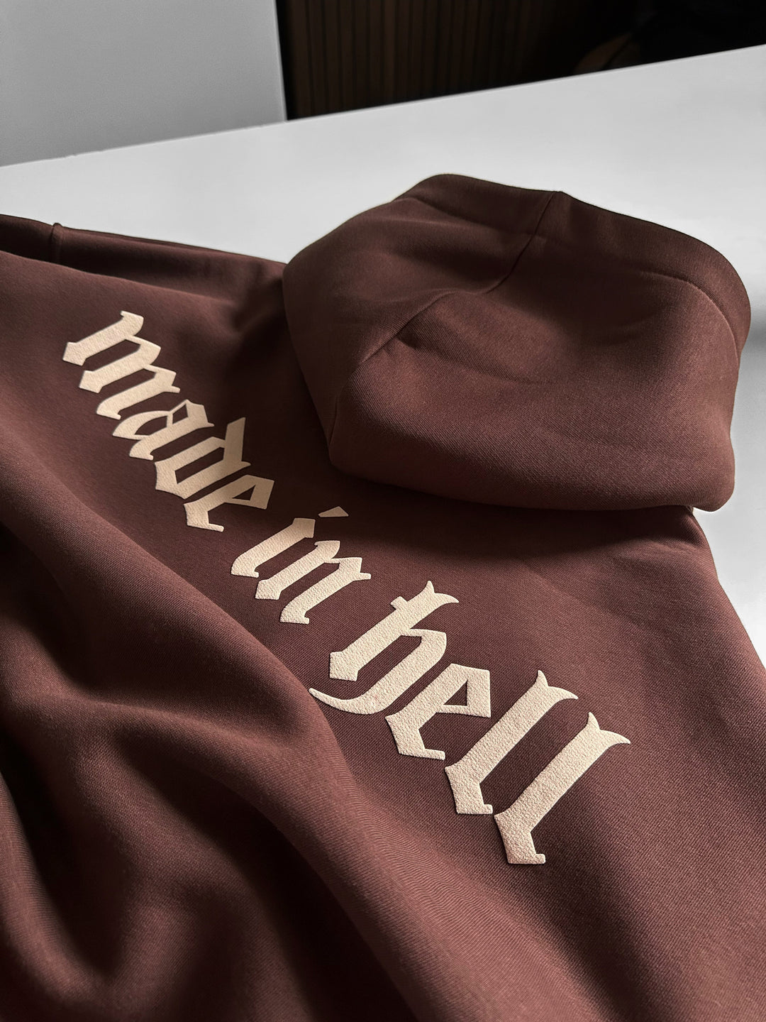 Oversize Made in Hell Hoodie - Brown