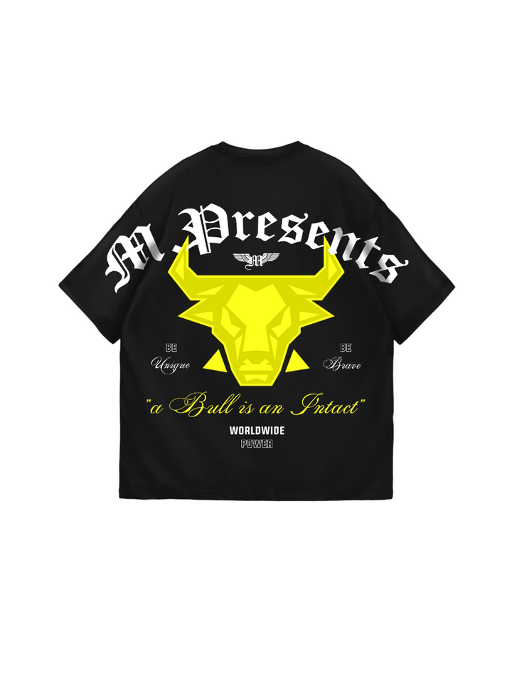 Oversize Bull Worldwide T-shirt - Black and Yellow