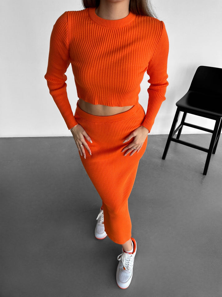 Knit Sweater - Orange