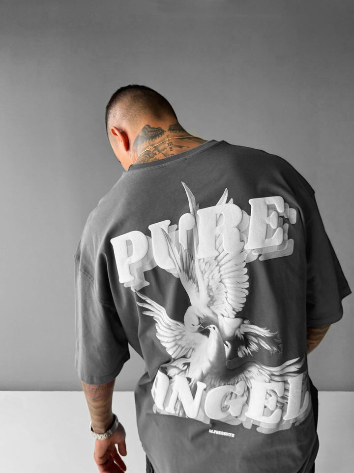 Oversize Pure Angel T-shirt - Anthracite