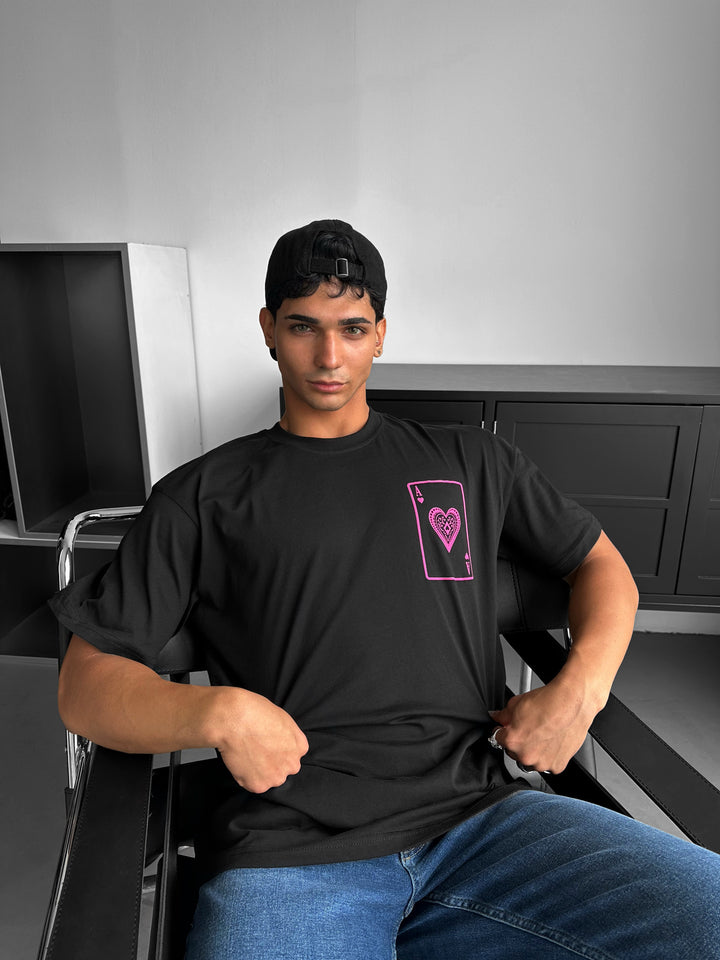 Oversize "EX" T-Shirt - Black and Lila