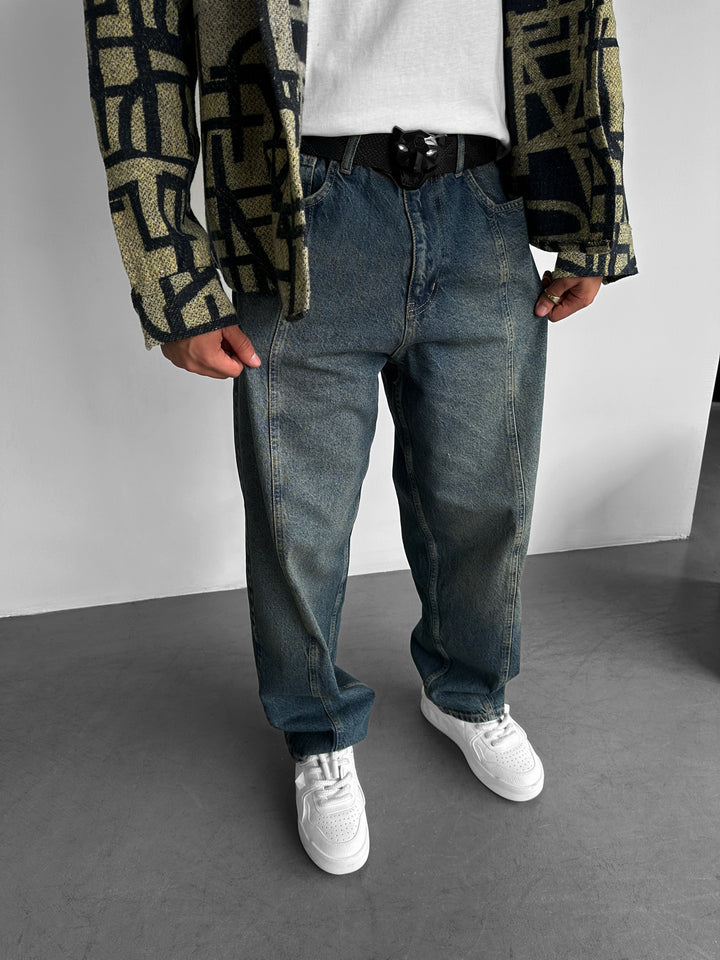 Front Line Baggy Jeans - Dark Blue