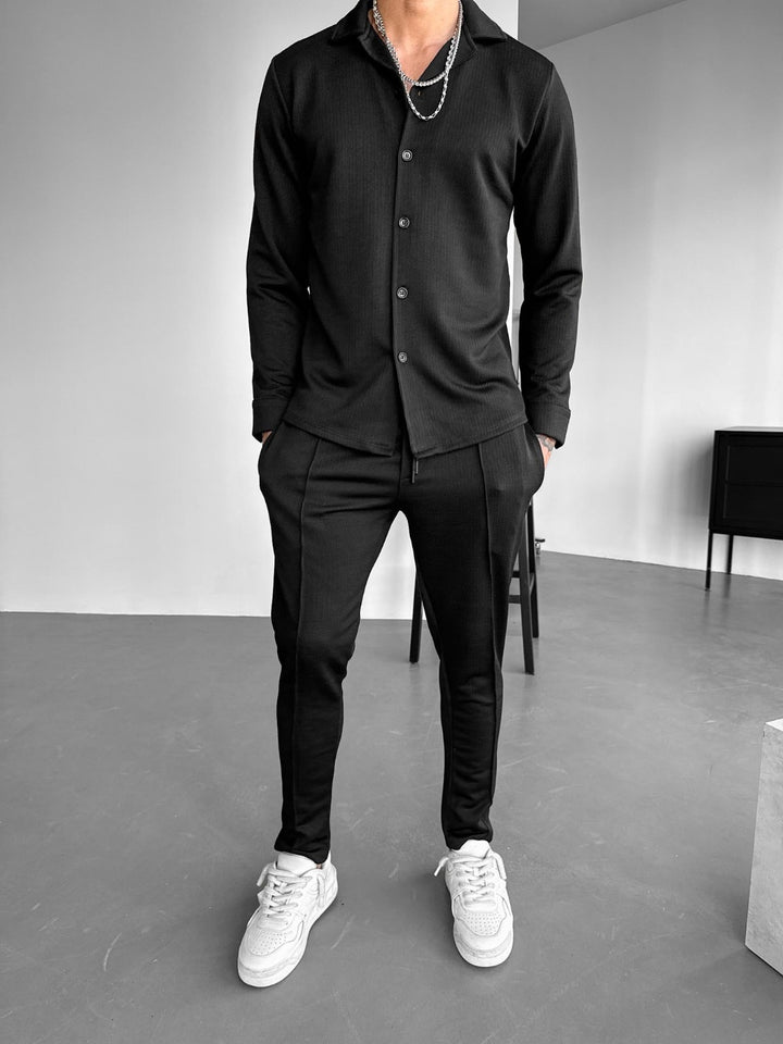Comfort Suit Shirt - Black