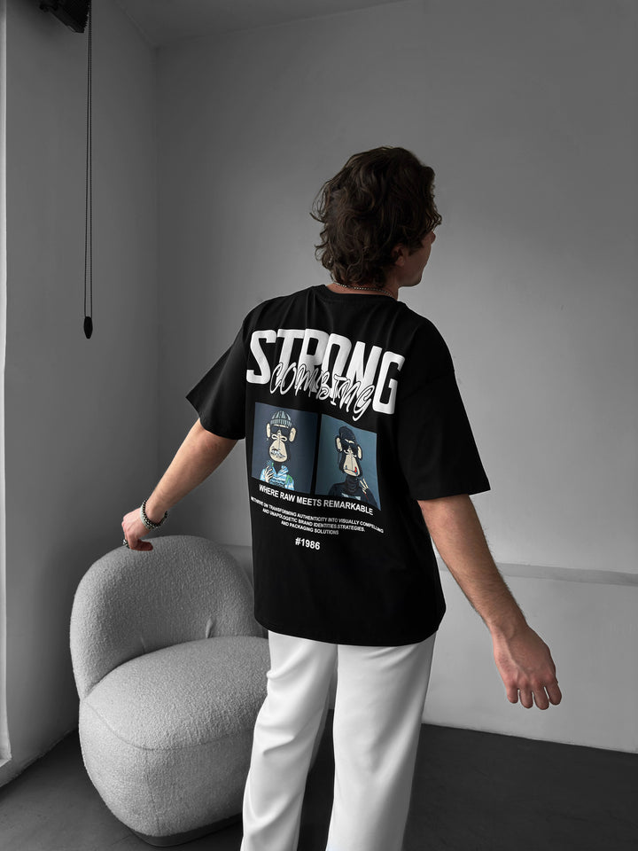 Oversize Strong Combing T-shirt - Black