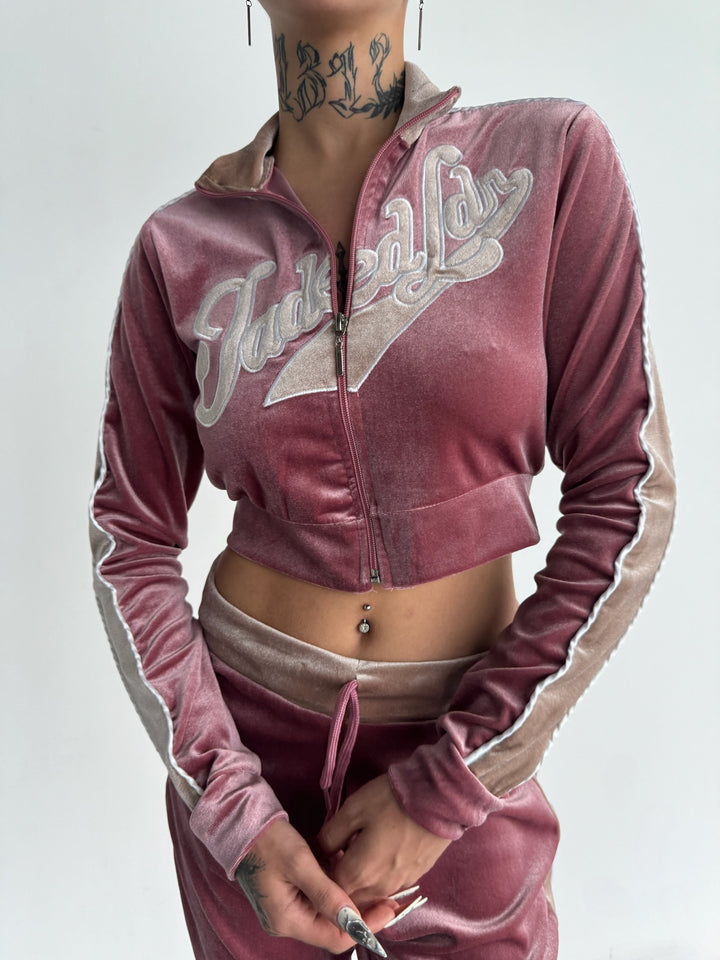 Striped Velvet Jacket - Pouder