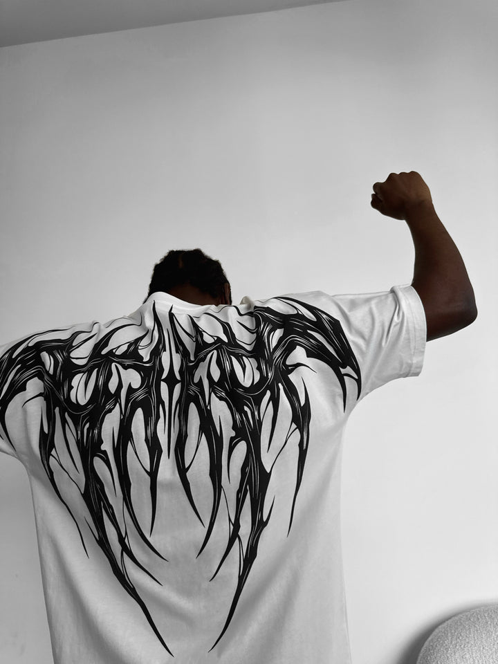 Oversize Tribal T-Shirt - Ecru