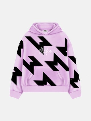 Oversize Initial Hoodie - Lilac