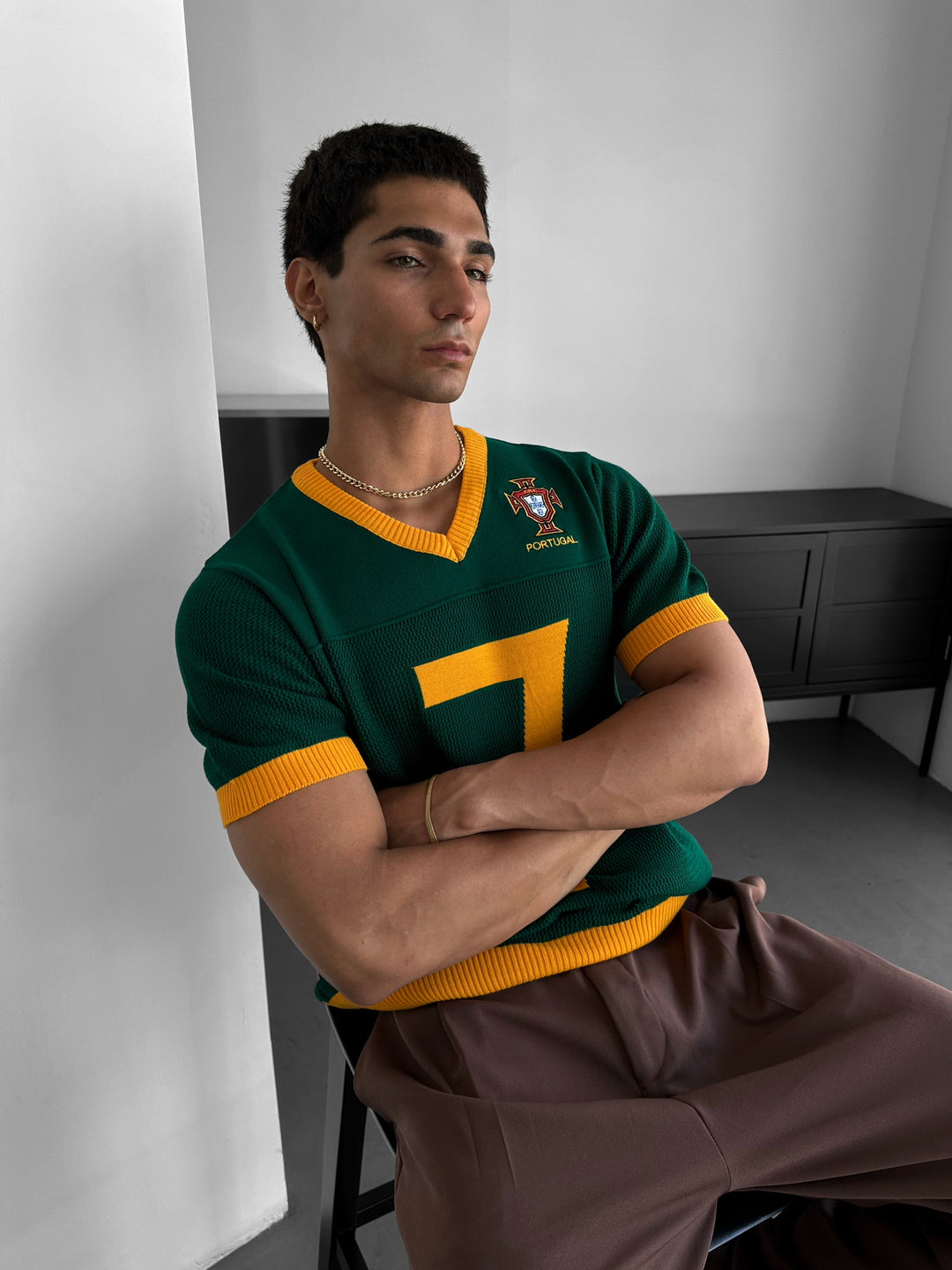 Oversize Portugal Knit T-shirt - Green