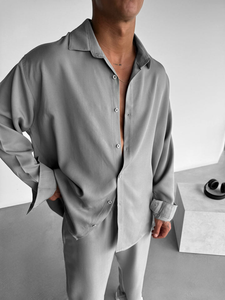 Oversize Tencel Shirt - Grey