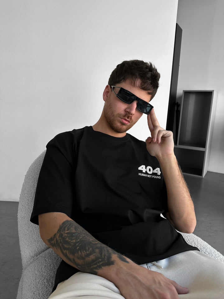 Oversize 404 T-shirt - Black and White