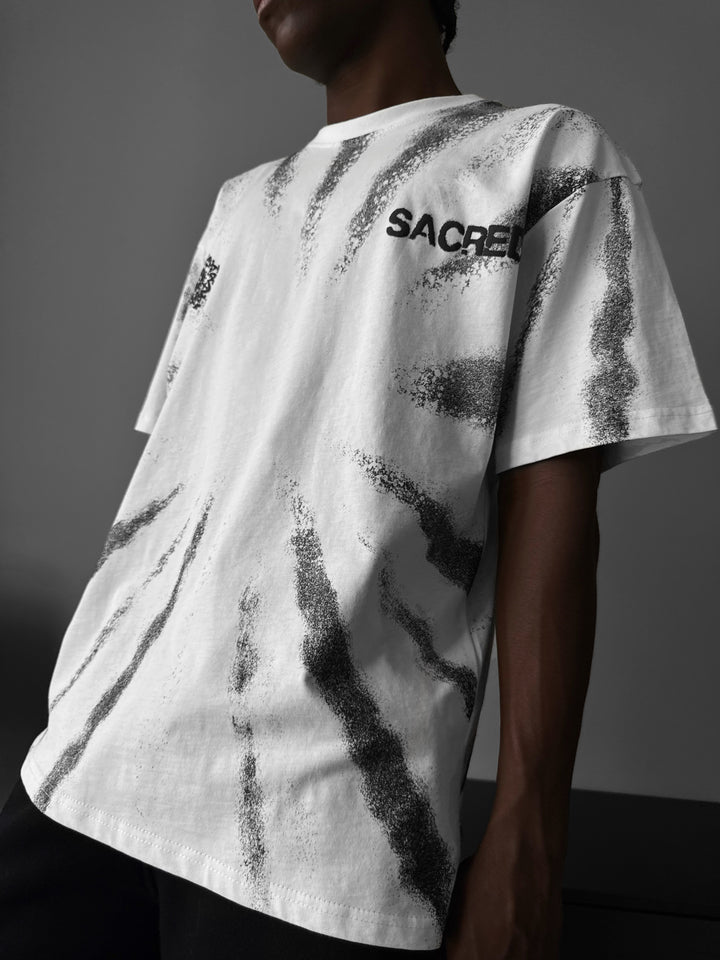 Oversize 'Sacred' T-Shirt - Ecru