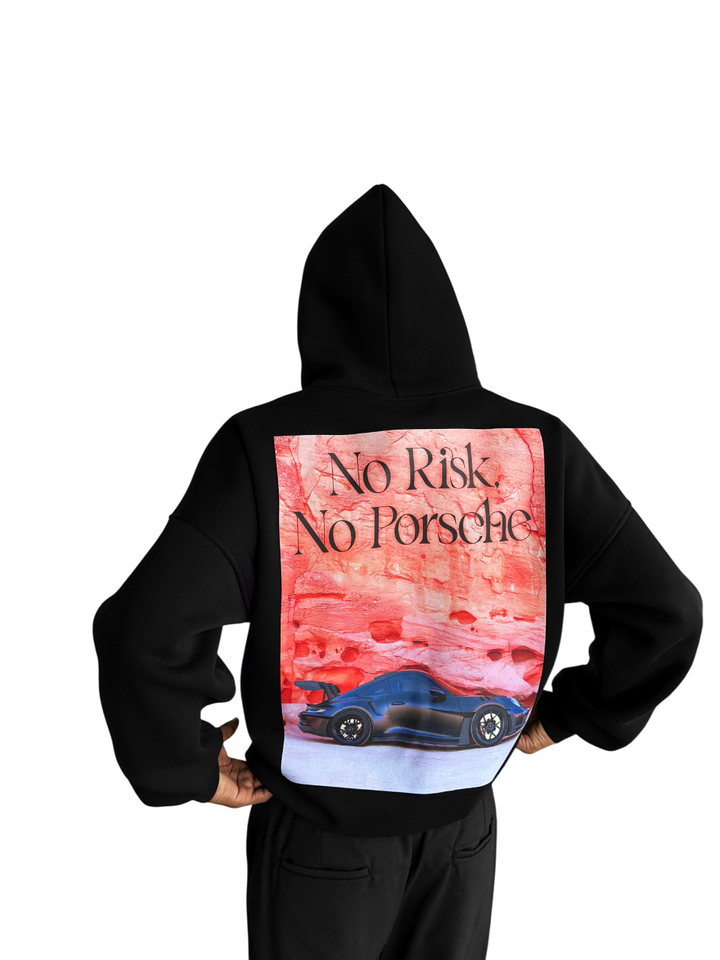 Oversize Porsche Hoodie - Black