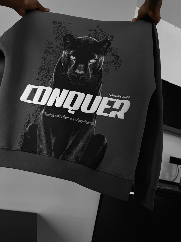 Oversize Conquer Hoodie - Anthracite