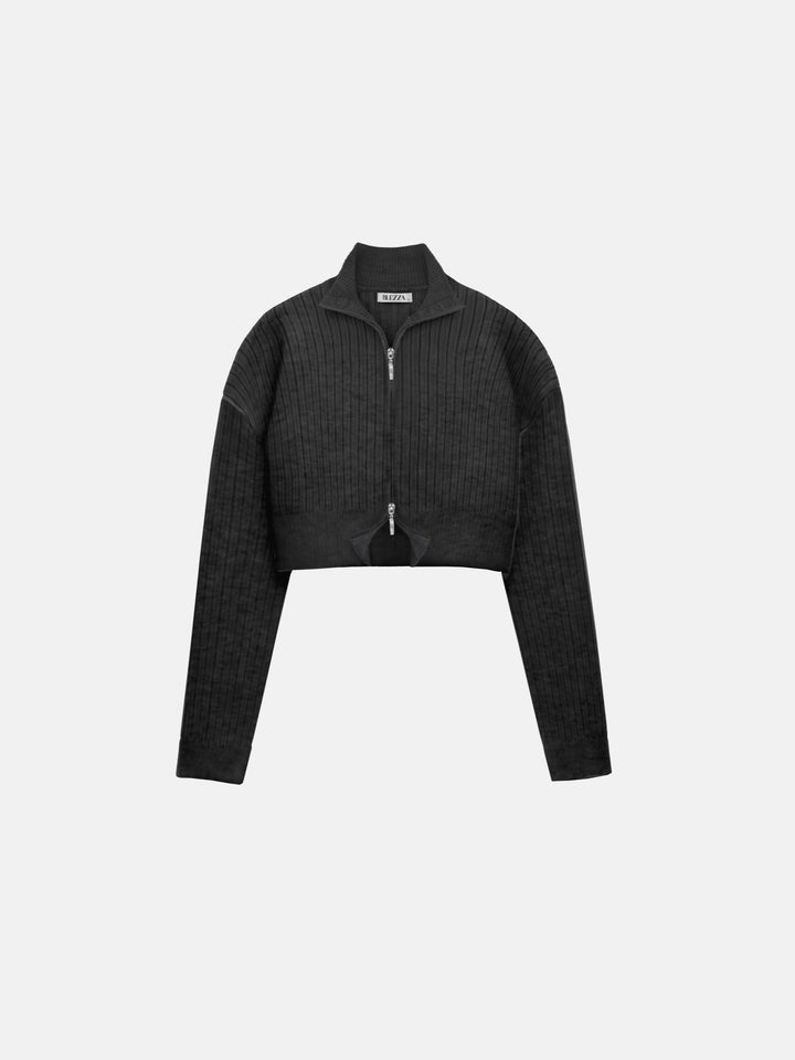 Skinny Knit Jacket - Anthracite