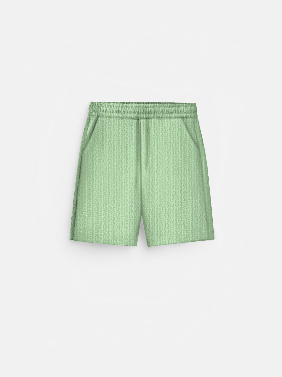 Loose Fit Structured Shorts - Quiet Green