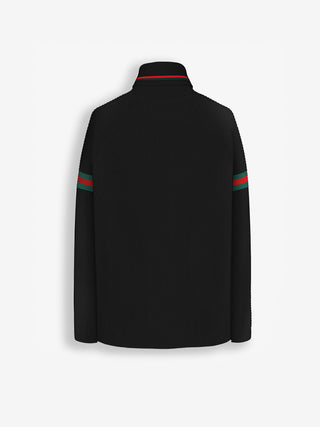 Slim Fit color accents Sweater - Black