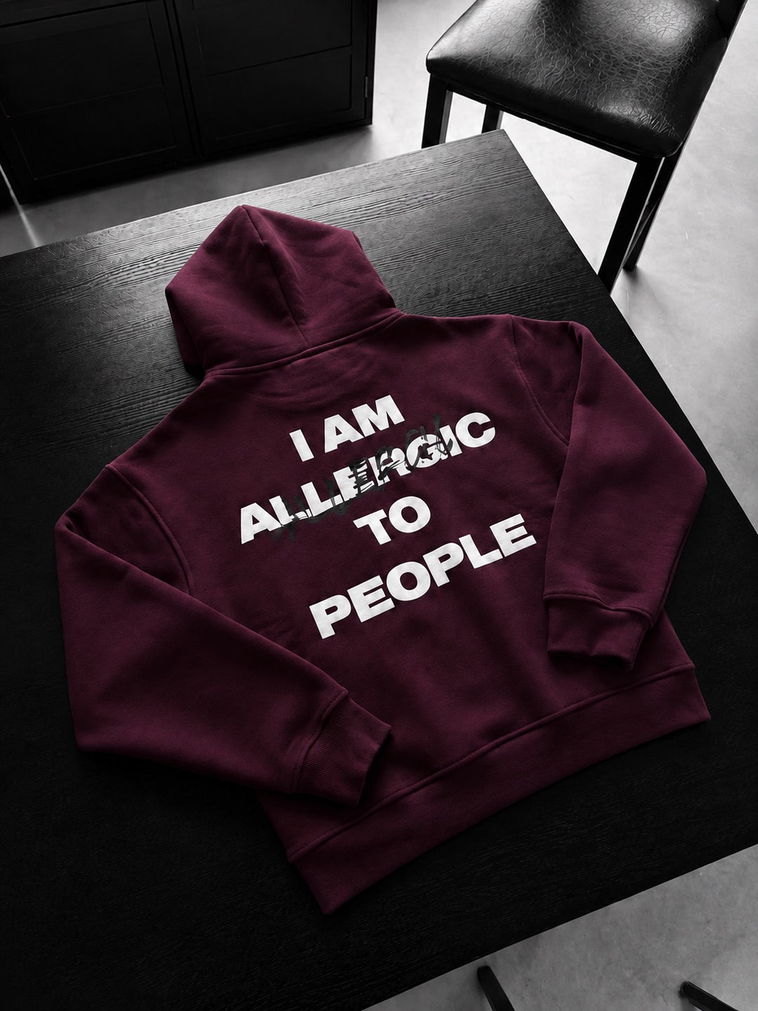 Oversize Allergic Hoodie - Bordeaux