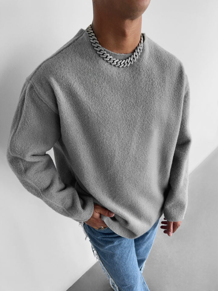 Oversize Fleece Sweatshirt - Grey