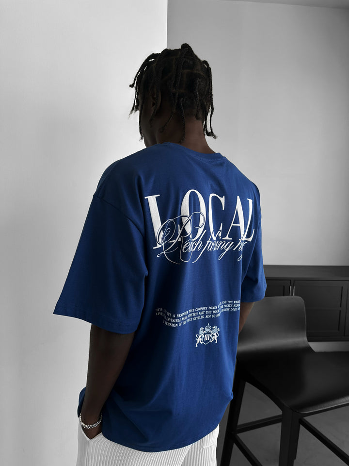 Oversize Local T-shirt - Navy Peony