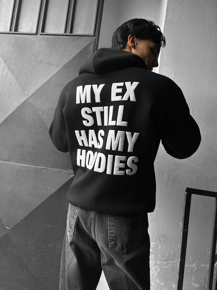 Oversize EX Part II Hoodie - Black and White